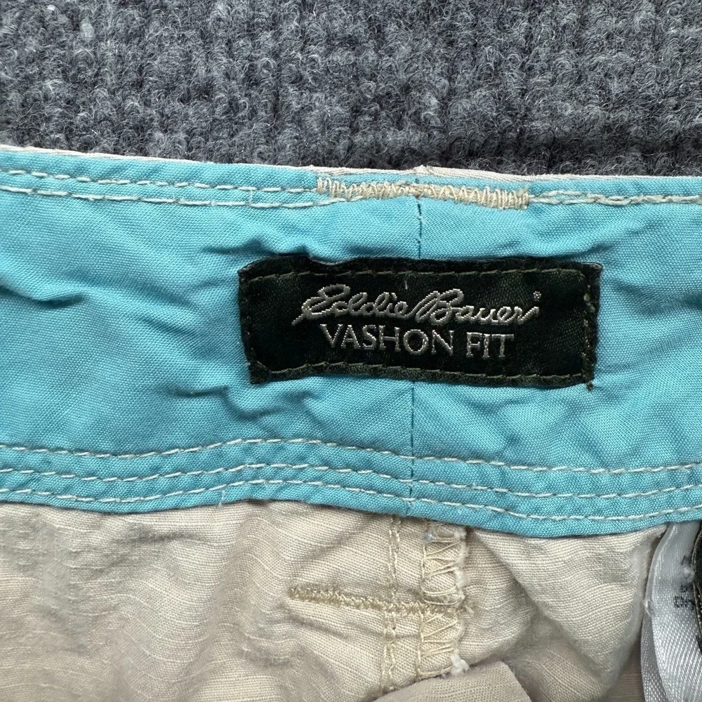 Eddie Bauer Womens Pants Petite 14 Cream Vashon Fit‎ Cargo Straight Crop Hiking